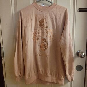 2/$10 H&M X Harry Potter Pastel Pink Rose Gold Graphic Sweatshirt Size 20